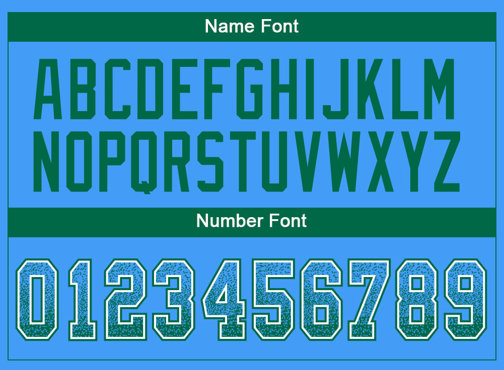 Custom Powder Blue Kelly Green-White Drift Fashion Football Jersey