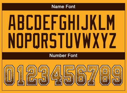 Custom Gold Brown-White Drift Fashion Football Jersey