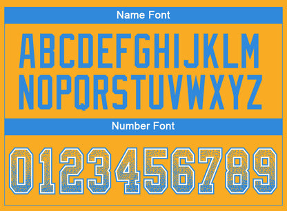 Custom Gold Powder Blue-White Drift Fashion Football Jersey
