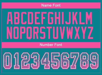 Custom Teal Pink-White Drift Fashion Football Jersey