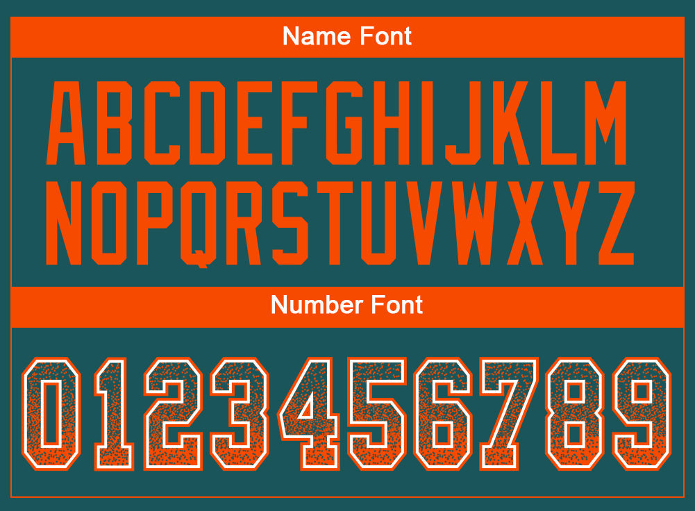 Custom Midnight Green Orange-White Drift Fashion Football Jersey