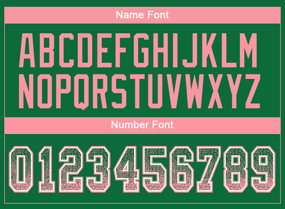 Custom Kelly Green Medium Pink-White Drift Fashion Football Jersey