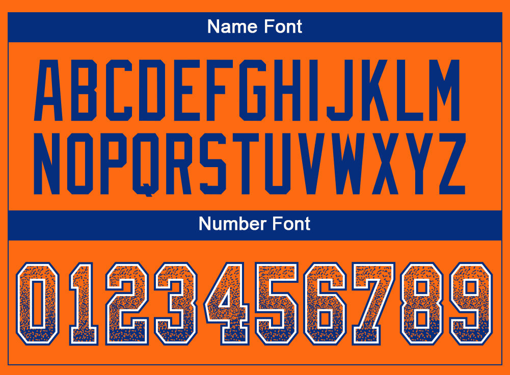 Custom Orange Royal-White Drift Fashion Football Jersey