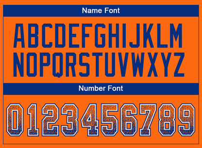 Custom Orange Royal-White Drift Fashion Football Jersey