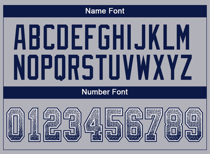 Custom Gray Navy-White Drift Fashion Football Jersey