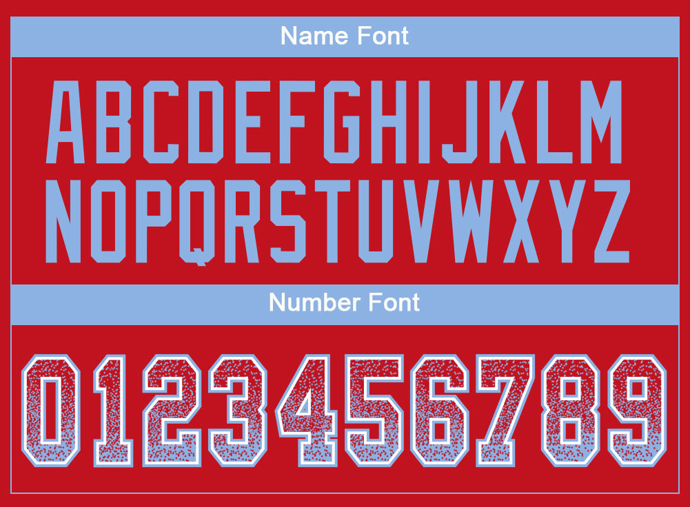 Custom Red Light Blue-White Drift Fashion Football Jersey