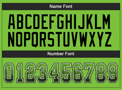 Custom Neon Green Black-White Drift Fashion Football Jersey
