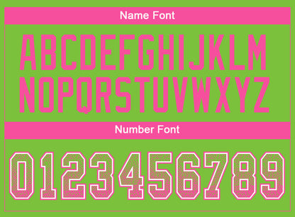 Custom Neon Green Pink-White Drift Fashion Football Jersey