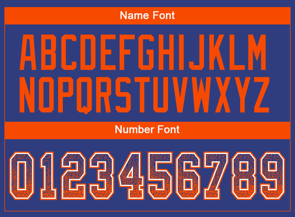 Custom Royal Orange-White Drift Fashion Football Jersey