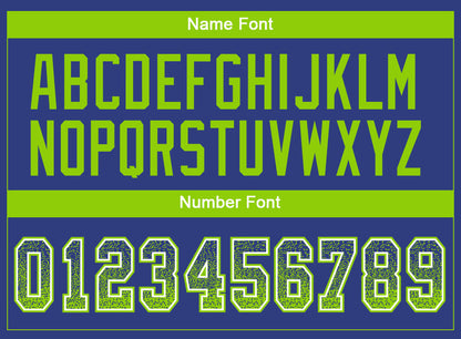 Custom Royal Neon Green-White Drift Fashion Football Jersey
