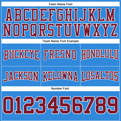 Custom Stitched Powder Blue Crimson-White Football Pullover Sweatshirt Hoodie