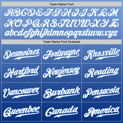 Custom Light Blue White-Royal Authentic Fade Fashion Baseball Jersey