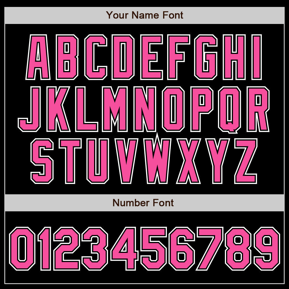 Custom Black Pink-White Authentic Gradient Fashion Baseball Jersey