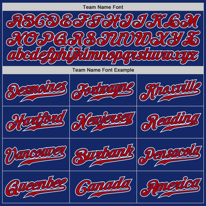 Custom Royal Red-White Authentic Gradient Fashion Baseball Jersey