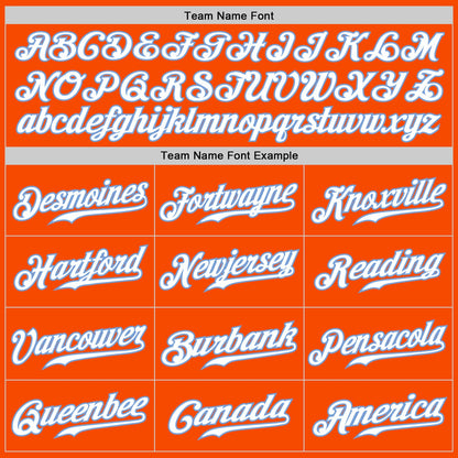 Custom Orange White-Light Blue Authentic Fade Fashion Baseball Jersey