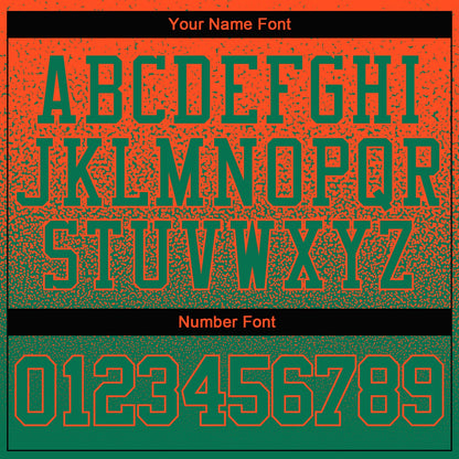 Custom Stitched Orange Kelly Green Fade Fashion Sports Pullover Sweatshirt Hoodie