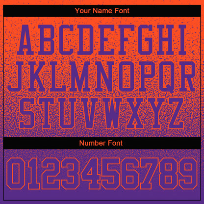 Custom Stitched Orange Purple Fade Fashion Sports Pullover Sweatshirt Hoodie