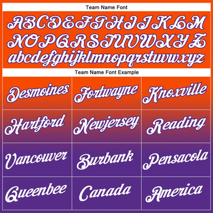 Custom Stitched Orange White-Purple Fade Fashion Sports Pullover Sweatshirt Hoodie