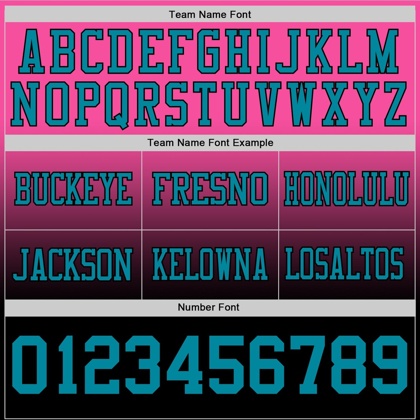 Custom Pink Teal-Black Authentic Fade Fashion Football Jersey