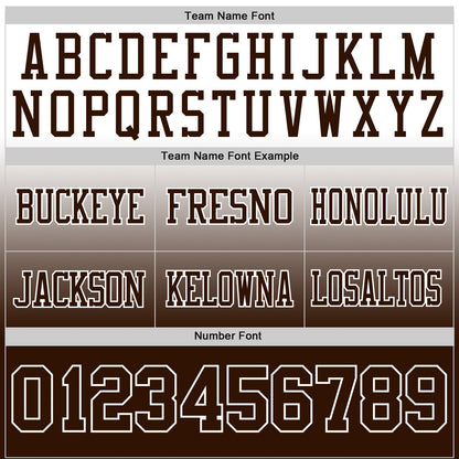 Custom White Brown Authentic Fade Fashion Football Jersey