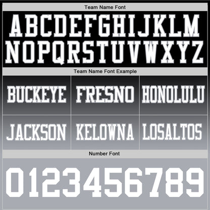 Custom Black White-Gray Authentic Fade Fashion Football Jersey