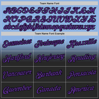 Custom Stitched Light Blue Purple-Black Fade Fashion Sports Pullover Sweatshirt Hoodie