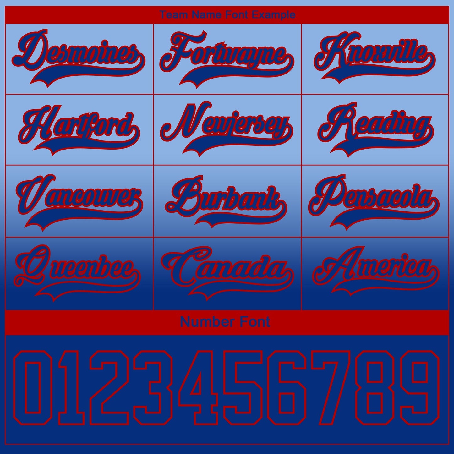 Custom Light Blue Royal-Red Fade Fashion Hockey Lace Neck Jersey