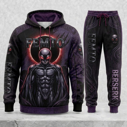 Limited Edition Black Swordsman Fan Set — Hoodie & Sweatpant Set | Dark Fantasy Gift - Custom Fan Apparel Image 11