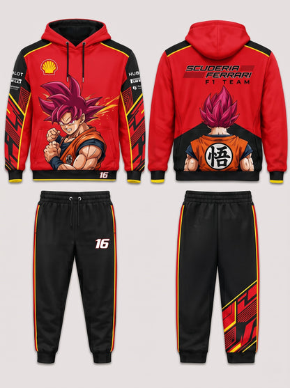 Sport Racing F1 x Son Goku Set — Hoodie & Sweatpants | 11 Formula Team Inspired Dragon Style