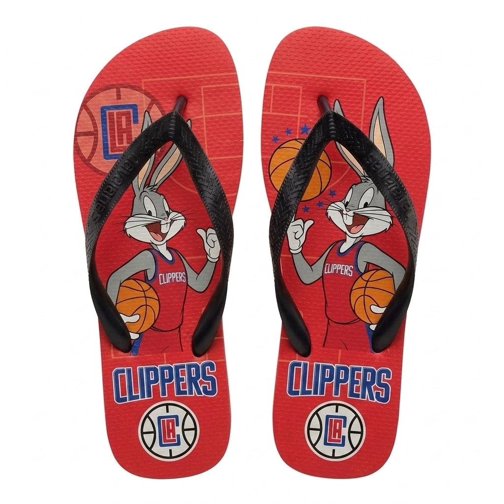 Cartoon Beagle Basketball Flip Flops, Sport Fan Sandals | 30 Teams Available