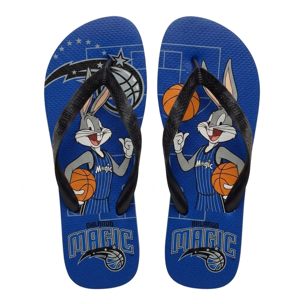 Cartoon Beagle Basketball Flip Flops, Sport Fan Sandals | 30 Teams Available