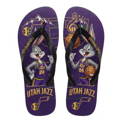 Cartoon Beagle Basketball Flip Flops, Sport Fan Sandals | 30 Teams Available