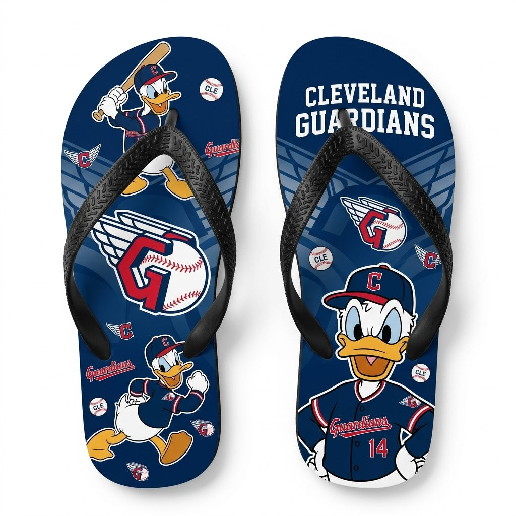 Cartoon Duck Baseball Flip Flops, Sport Fan Sandals | 30 Teams Available