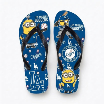Cartoon Yellow Character Baseball Flip Flops, Sport Fan Sandals | 30 Teams Available