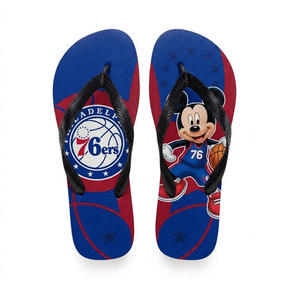 Cartoon Mouse Basketball Flip Flops, Sport Fan Sandals | 30 Teams Available