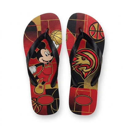 Cartoon Mouse Basketball Flip Flops, Sport Fan Sandals | 30 Teams Available