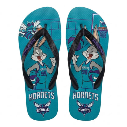 Cartoon Beagle Basketball Flip Flops, Sport Fan Sandals | 30 Teams Available