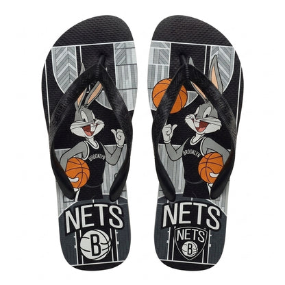Cartoon Beagle Basketball Flip Flops, Sport Fan Sandals | 30 Teams Available