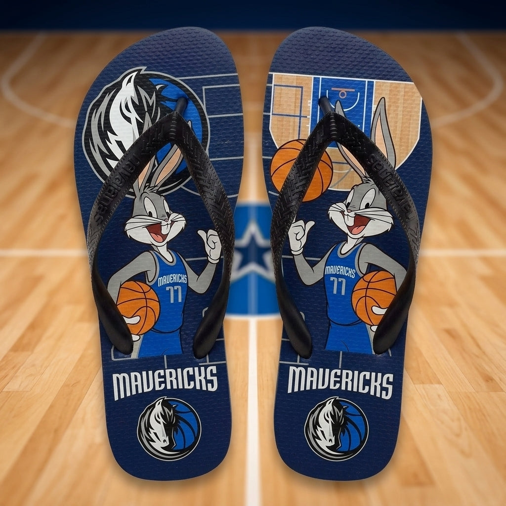 Cartoon Beagle Basketball Flip Flops, Sport Fan Sandals | 30 Teams Available