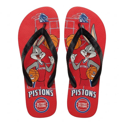 Cartoon Beagle Basketball Flip Flops, Sport Fan Sandals | 30 Teams Available
