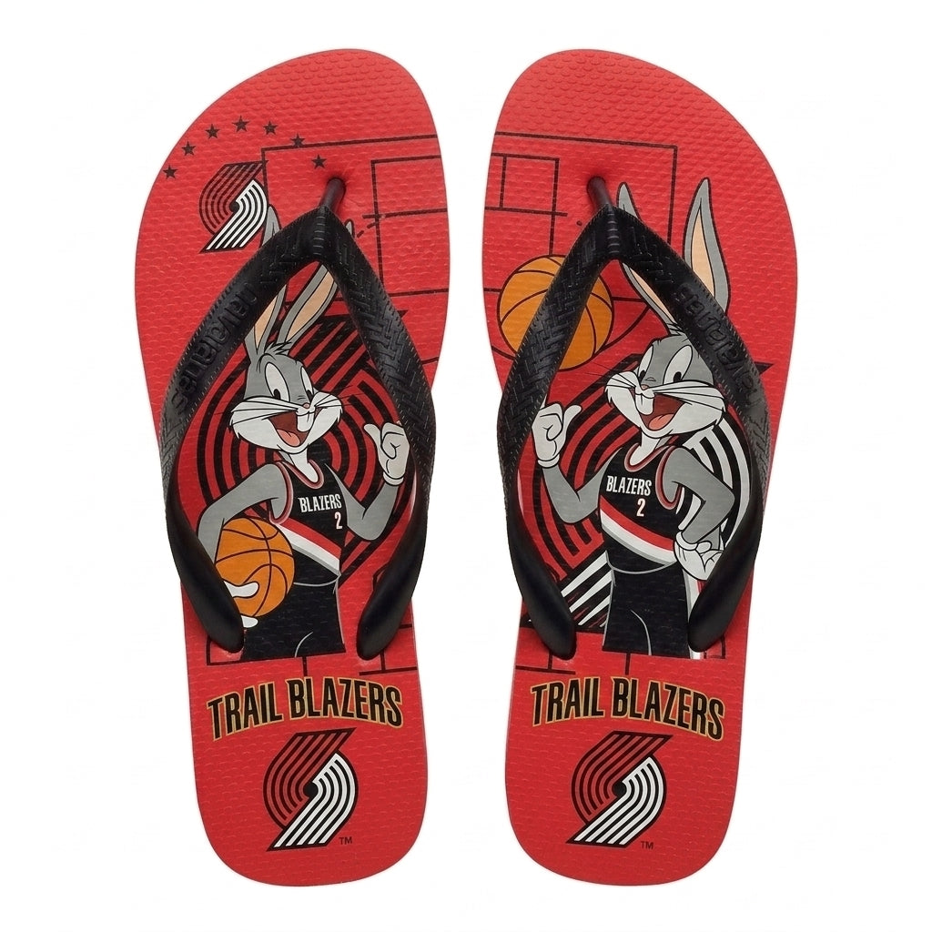 Cartoon Beagle Basketball Flip Flops, Sport Fan Sandals | 30 Teams Available