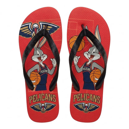 Cartoon Beagle Basketball Flip Flops, Sport Fan Sandals | 30 Teams Available