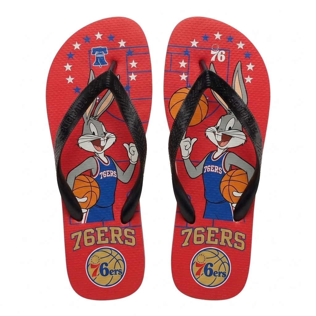 Cartoon Beagle Basketball Flip Flops, Sport Fan Sandals | 30 Teams Available