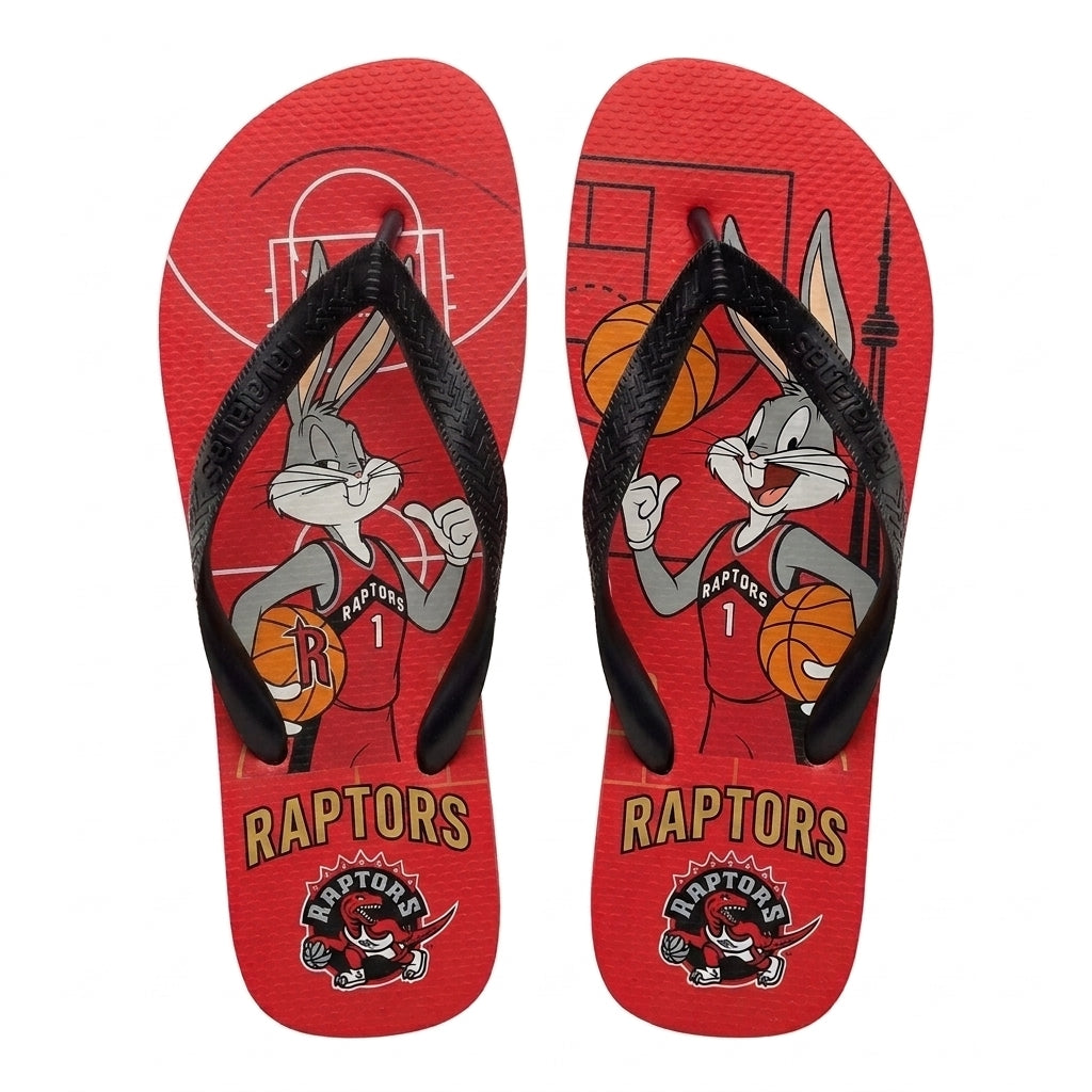 Cartoon Beagle Basketball Flip Flops, Sport Fan Sandals | 30 Teams Available