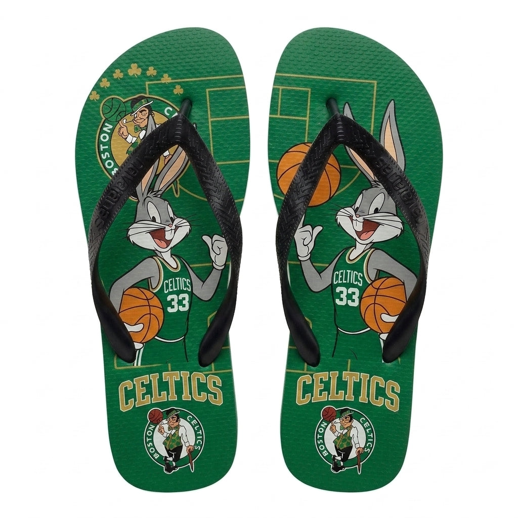 Cartoon Beagle Basketball Flip Flops, Sport Fan Sandals | 30 Teams Available