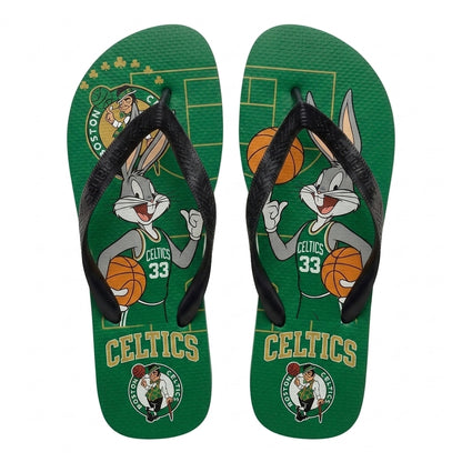 Cartoon Beagle Basketball Flip Flops, Sport Fan Sandals | 30 Teams Available