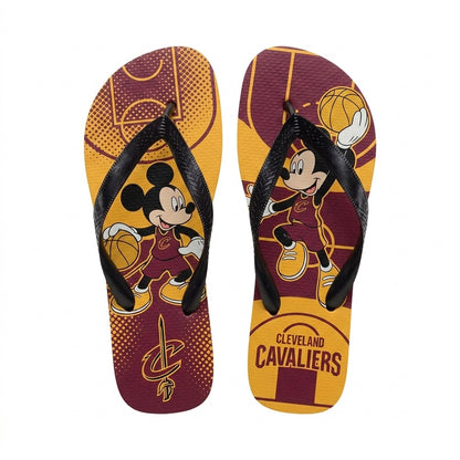 Cartoon Mouse Basketball Flip Flops, Sport Fan Sandals | 30 Teams Available