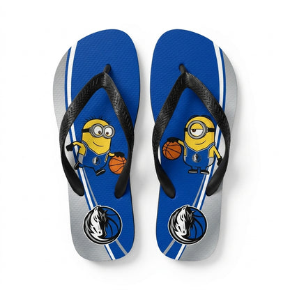 Cartoon Yellow Character Basketball Flip Flops, Sport Fan Sandals | 30 Teams Available