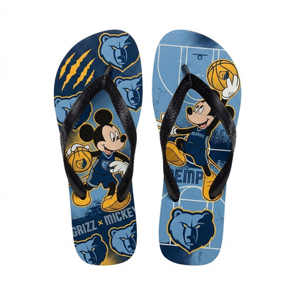 Cartoon Mouse Basketball Flip Flops, Sport Fan Sandals | 30 Teams Available