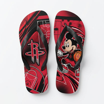 Cartoon Mouse Basketball Flip Flops, Sport Fan Sandals | 30 Teams Available